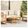 vidaXL Gartentisch Beistelltisch 70 x 70 x 40 cm Braun