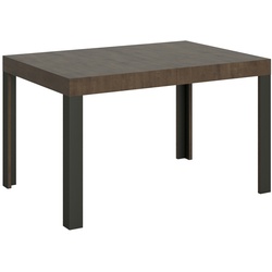 Ausziehbarer Tisch 90x120/224 cm Walnusslinie mit anthrazitfarbenem Gestell