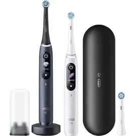 Oral-B iO Series 8 black onyx + 2. Handstück white alabaster + Aufsteckbürste