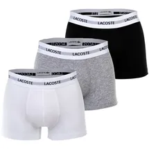 Lacoste Boxershorts 3 Einheiten Schwarz / Weiß / Grau S