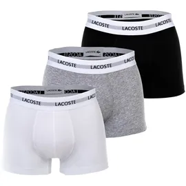 Lacoste Boxershorts 3 Einheiten Schwarz / Weiß / Grau S