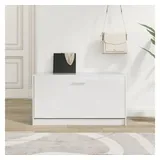 vidaXL Schuhbank 80 x 24 x 45 cm hochglänzend weiß / weiß