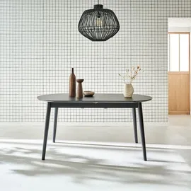 sweeek Ausziehtisch 160-210 x 75 x 90 cm schwarz