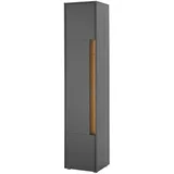 furn.design Center Hochschrank 34 x 200 cm Grau/Eiche Wotan Holz