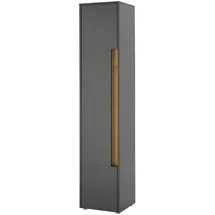 furn.design Center Hochschrank 34 x 200 cm Grau/Eiche Wotan Holz