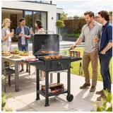 Outsunny Holzkohlegrill schwarz