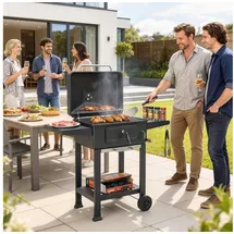 Outsunny Holzkohlegrill schwarz