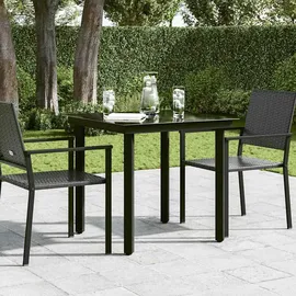 vidaXL Gartentisch 80 x 80 x 74 cm Schwarz