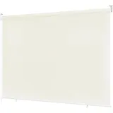 Ventanara® Außenrollo 100% Blickdicht Rollo Senkrechtmarkise Balkonrollo Sichtschutz Rollo Beschattung (100 x 140 cm, Creme)