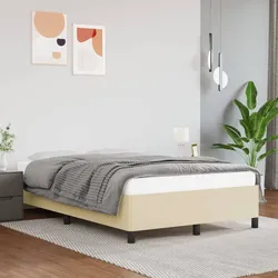 Bettgestell Creme 120x200 cm Kunstleder