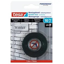 tesa Montageband 77748 doppelseitiges Klebeband 19,0 mm x 1,5 m, 1 Rolle