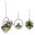DanDiBo Ambiente Blumenampel 3er Set Silber