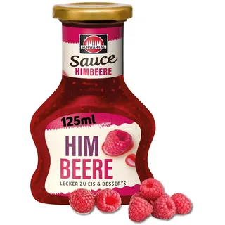 Schwartau Dessert Sauce Himbeere, zum Verfeinern von Desserts und Eis, 125ml