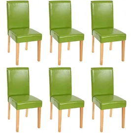 MCW Esszimmerstuhl Littau Kunstleder grün 6er Set