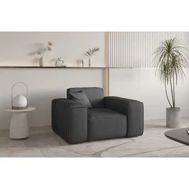 Fun Möbel Sofaset Designersofa CELES PREMIUM 3-1-1 in Stoff Scala Anthrazit - Grau