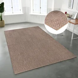 Teppich MY HOME "Elsa" Gr. 6, beige, B:200cm H:3mm L:290cm, Kunstfaser, Teppiche, In- und Outdoor geeignet, Sisal-Optik, Wetterfest & UV-beständig, Boho