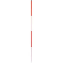 Nedo Baufluchtstab 2m, Stahl, Spitze Rund, Teilung alle 50cm, rot beginnend