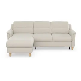 sit&more Ecksofa SIT & MORE "Farö L-Form", beige (creme), B:234cm H:90cm T:168cm, Sofas, Ecksofa, inklusive Federkern, wahlweise mit Bettfunktion und Bettkasten