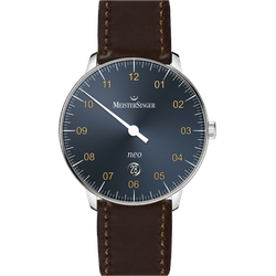 Meistersinger New Vintage Neo Plus NE417G - stahlblau,braun - 40mm