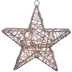 LED Stern Weihnachtsdeko XMAS Wohnzimmerdeko Fensterdeko Metall Textil D 25 cm