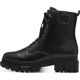 s.Oliver Damen Stiefeletten ohne Absatz zum Schnüren Vegan, Schwarz 37 EU