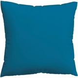 SCHLAFGUT Kissenbezug einzeln 80x80 cm | blue-mid Woven Satin Bettwäsche