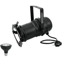 Eurolite Set PAR-30 Spot sw + PAR-30 230V COB 12W E-27 LED 1800-3000K dim2warm | PAR-30-Gehäuse mit E-27 Sockel inklusive PAR-30 LED-Lampe mit modernder Dim-to-Warm-Funktion