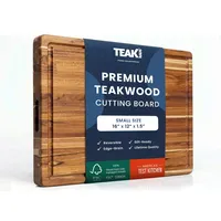 Teakhaus Schneidebrett Teakholz 1-tlg. 41 x 31 x 3,8 cm Braun