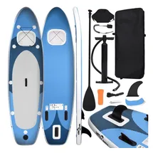 vidaXL SUP Board Set Aufblasbar 330 x 76 x 10 cm marineblau