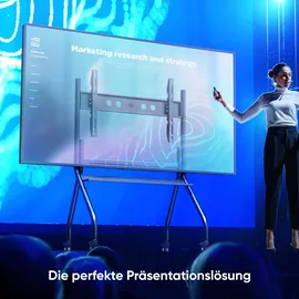 ONKRON TV-Ständer 60-120 Zoll 158 cm Schwarz Kunststoff/Stahl