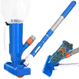 Voiakiu Poolsauger Staubsauger, Tragbares Poolsauger Staubsauger, Pool Staubsauger, Poolsauger Bodensauger mit Teleskopstange, für Schwimmbad, Spa,Teich, Whirlpools