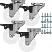 SOTech Möbelrolle 4 Stück Ø 75 mm 7,5 cm x 2,3 cm x 9,6 cm