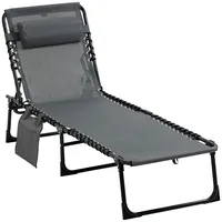 Outsunny - Sonnenliege - 185Lx58Wx30Hcm - Grau,