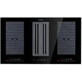 Klarstein Full House DownAir Induktionskochfeld mit Dunstabzug 90 cm Schwarz