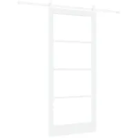 vidaXL Schiebetür ORKDAL Weiß 93 x 211 cm Massivholz Kiefer und Glas 3331926