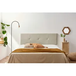 Gepolstertes Kopfteil ALTEA Aqualine 90x50x5 cm - Getoastetes Beige - Moonia