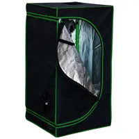 Feel2Home Gewächshaus Growbox Indoor Gewächshaus Pflanzenzelt Zucht Growroom versch. Größen, 99,9 % lichtundurchlässig schwarz 40 cm x 120 cm x 40 cm