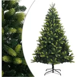 vidaXL Künstlicher Weihnachtsbaum Klappbar mit Ständer Grün 210 cm