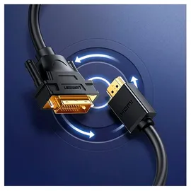 UGREEN Kabel HD106 DVI 24+1 Pin/HDMI 1,5 m Schwarz