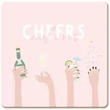 Grafik-Werkstatt Grafik Werkstatt lustiger Untersetzer aus Kork | Cheers, Bunt