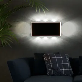 GLOBO Wandleuchte 1x LED 12W 850Lm 3000K (BxHxT 25x9x5 cm) schwarz