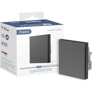 Aqara Smart Wall Switch H1 EU - Single Rocker Grey