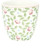 Greengate Latte-Macchiato-Glas Lotta mini Latte Cup white 0,13l, Stoneware