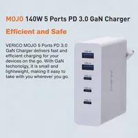 Verico Mojo 140W 5 USB-Ladegerät 140W Steckdose Ausgangsstrom (max.) 3250mA Anzahl Ausgänge: 5