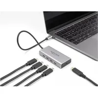 DeLock 4-Port USB-C-Hub mit PD 4x USB-C 3.1, USB-C 3.1 [Stecker] (64235)