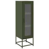 vidaXL Highboard Olivgrün 36x39x123 cm Kaltgewalzter Stahls