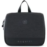 Bugatti Universum Kulturtasche mit extra Kosmetiktasche, Kulturbeutel für Urlaub, Hotel, Sport - Schwarz