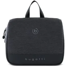 Bugatti Universum Kulturtasche mit extra Kosmetiktasche, Kulturbeutel für Urlaub, Hotel, Sport - Schwarz