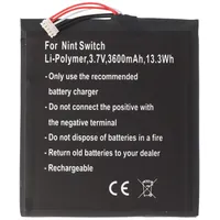 AccuCell Akku passend für Nintendo Switch, Li-Polymer, 3,7V, 3600mAh, 13,3Wh