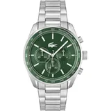 Chronograph LACOSTE "VANCOUVER" Armbanduhren silberfarben Herren Quarzuhr, Armbanduhr, Herrenuhr, Stoppfunktion, Edelstahlarmband